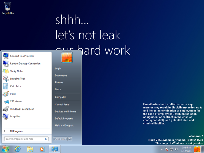 Windows 8 beta - wyciek na forum Betanews