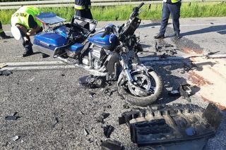 Wypadek motocyklisty - Wola Jechowa