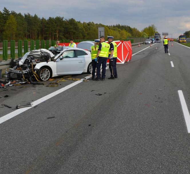 Wypadek na A1 w Kujawsko-Pomorskiem. Pasażer audi zginął w Kuczku