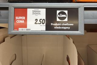 Puste półki w Lidlu