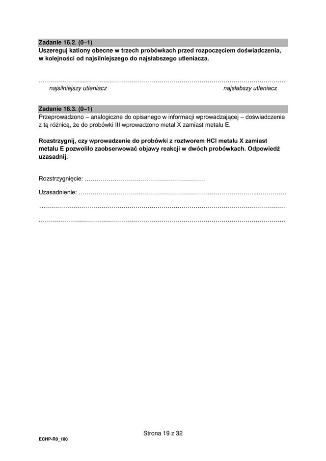 Matura 2025 chemia rozszerzona - arkusz CKE 16.05.2025 - Formuła 2015