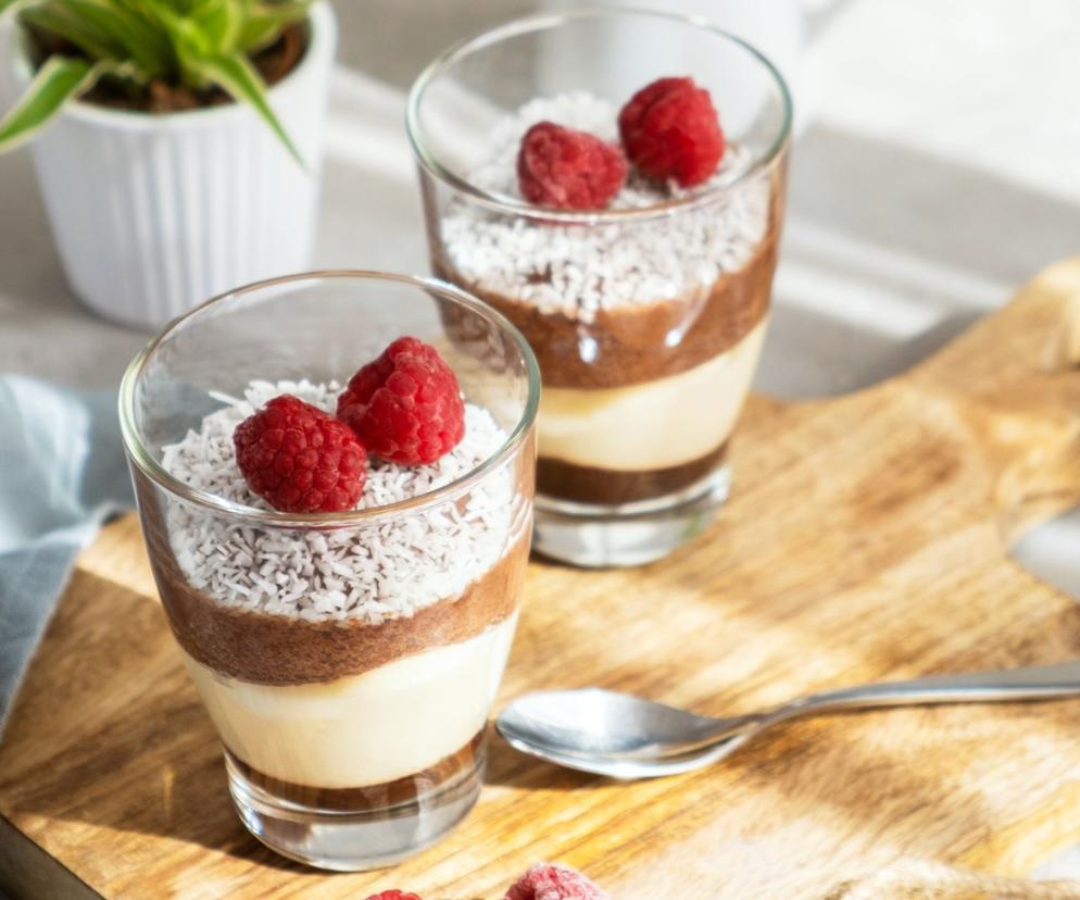 budyń jaglany z czekoladą i kokosem