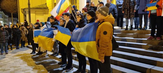 Lublin: protest wobec rosyjskiej agresji na Ukrainę