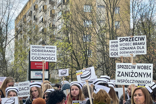 Protest pielęgniarek przeszedł ulicami Krakowa