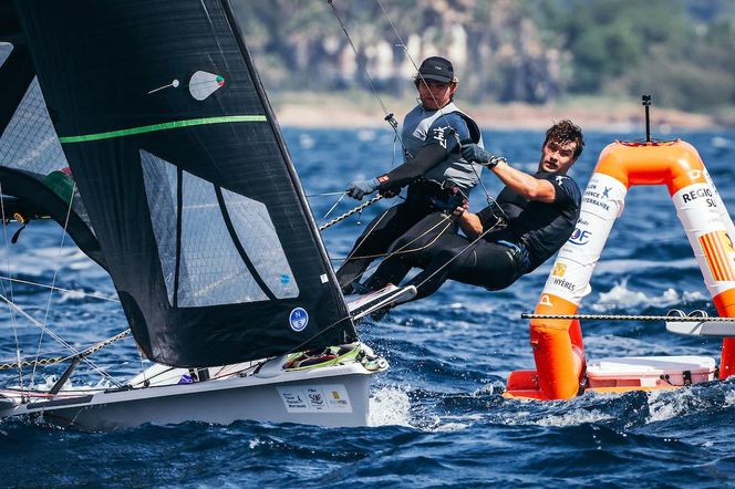 Mikołaj Staniul i Jakub Sztorch (KS AWFiS Gdańsk) w klasie 49er