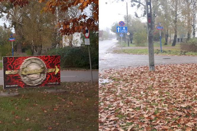 Nielegalne reklamy mogą czasami blokować widoczność.