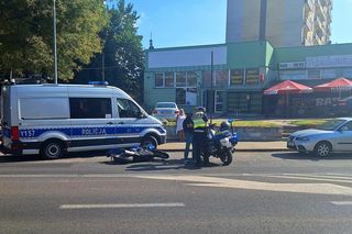 Wypadek drogowy z udziałem motocyklisty w Radomiu