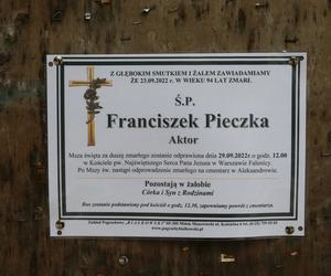 Pieczka dołączy do ukochanej żony