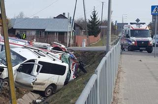 Ukrainiec wjechał busem w karetkę pogotowia! Groźny wypadek, cztery osoby ranne