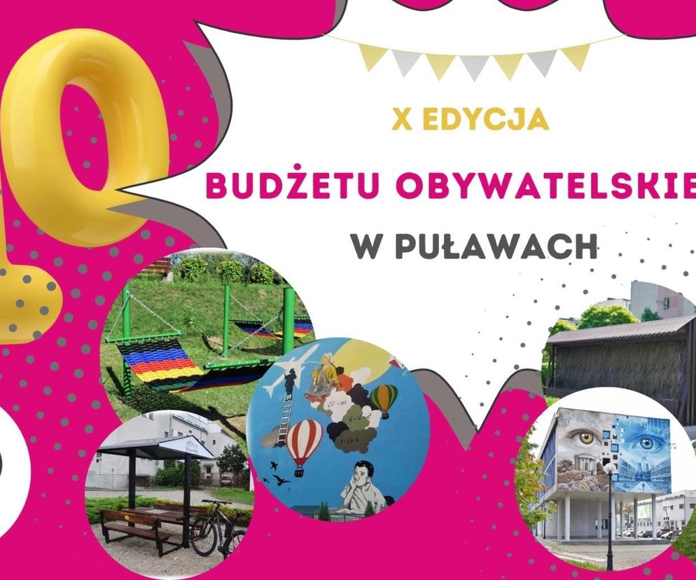  X edycja Budżetu Obywatelskiego w Puławach -  plakat 