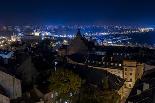Lublin widziany nocą z Wieży Trynitarskiej
