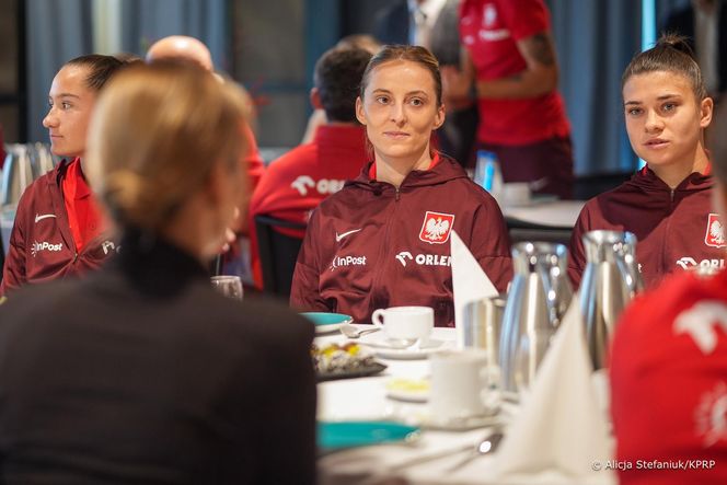 Marta Nawrocka spotkała się z reprezentacją Polski kobiet