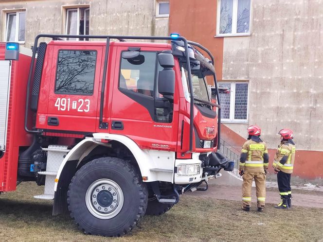 Pożar budynku socjalnego w Starachowicach