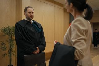 Barwy szczęścia, odcinek 3093. Klemens (Sebastian Perdek), Paszkowska (Olga Bończyk)