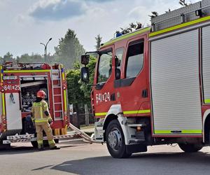 Pożar w domu parafialnym przy kościele bł. Karoliny w Tychach