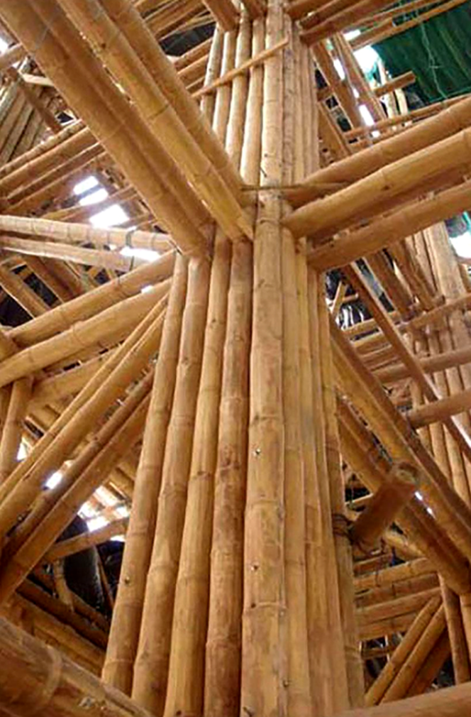 Konstrukcja z bambusa