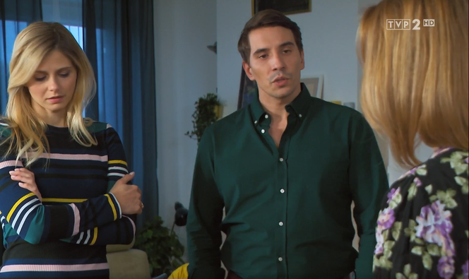 Barwy szczęścia, odc. 2605: Iwona (Izabela Zwierzyńska), Kępski (Jakub Sokołowski), Wanda (Maja Barełkowska)