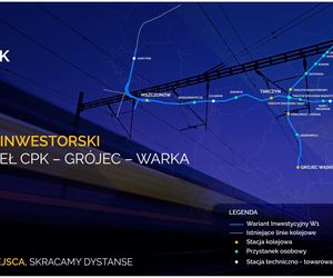  Już wiadomo którędy pojedzie pociąg z Warki i Grójca do CPK