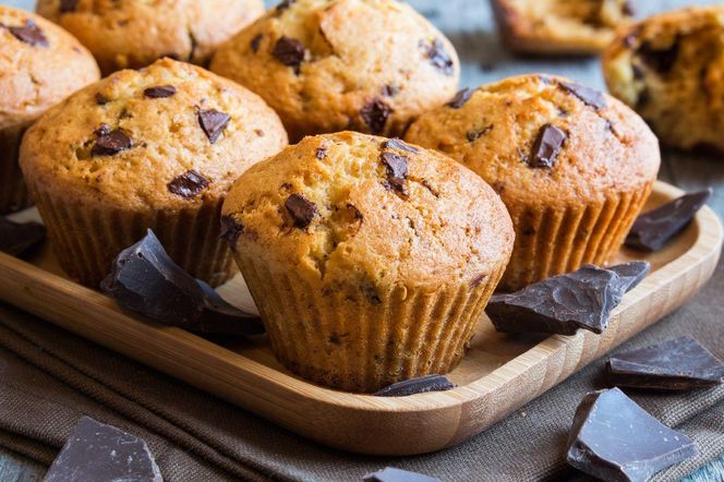 muffinki bananowe z czekoladą