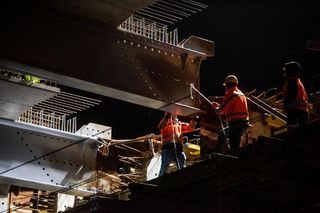 Budowa wiaduktu w ul. Chełmżyńskiej w Warszawie