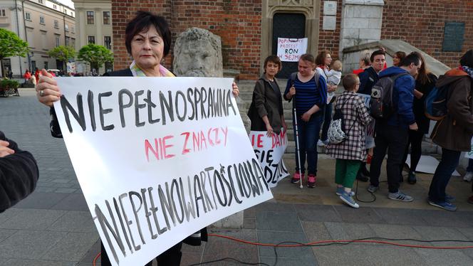 Manifestacja poparcia dla protestujących w Sejmie