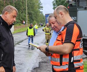 Wypadek w pobliżu Konotopu  - autobus z tirem 