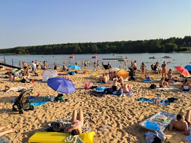 Plażowicze nad Lubianką