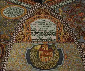 Detal sklepienia synagogi. Muzeum Historii Żydów Polskich, Warszawa