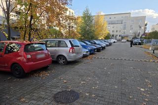 Przebite opony na osiedlu Krzyki-Partynice we Wrocławiu