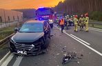 Wypadek między rondami w Lesznie. Zderzyły się dwie osobówki