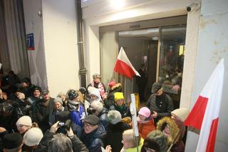 Protest przed siedzibą TVP 