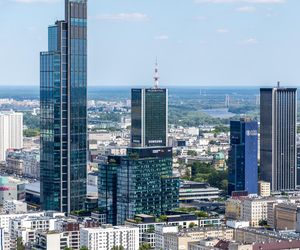 Panorama Warszawy z wieżowca Skyliner