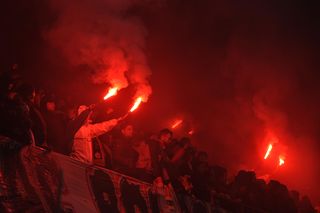 Kibice na meczu Korona Kielce - Widzew Łódź