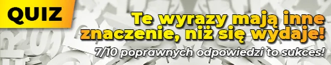 QUIZ. Te wyrazy mają inne znaczenie, niż się wydaje! 7/10 poprawnych odpowiedzi to sukces! 