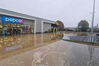 Zalanie parkingu w Czaplinku