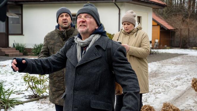 Barwy szczęścia, odcinek 2653. Aldona (Elżbieta Romanowska), Borys (Jakub Wieczorek), Kuczma (Arkadiusz Nader)