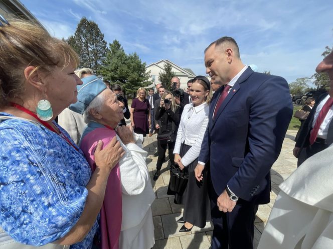 Karol Nawrocki z małżonką w USA. Tak przyjęto ich w Doleystown