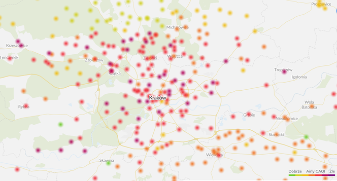 Smog w Krakowie i okolicach [16.03.2021]