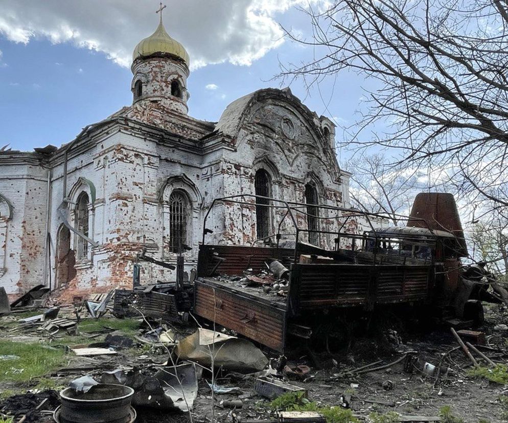 Church of the Ascension (Lukashivka) after fighting
