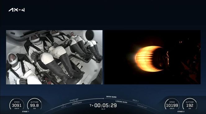 Sławosz Uznański-Wiśniewski poleciał w kosmos! Tak wyglądał start misji Axiom-4