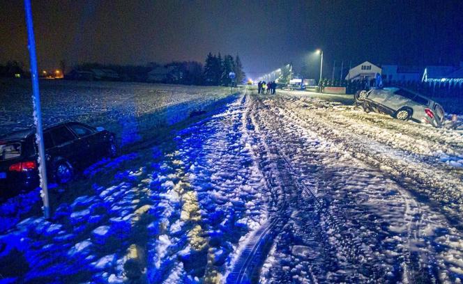 Wypadek  w Dębowicy. Audi zderzyło się z mercedesem