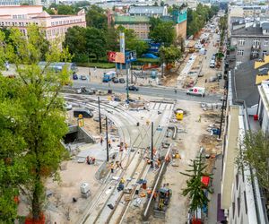 Budowa tramwaju na Rakowieckiej w Warszawie