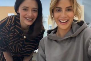 M jak miłość nowy sezon na planie. Kama (Michalina Sosna), Iza (Adriana Kalska)