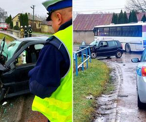 Zderzenie autobusu z dziećmi z volkswagenem! Fatalny wypadek pod Rawą Mazowiecką [ZDJĘCIA]. 