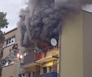 Pożar na Waryńskiego w Łodzi