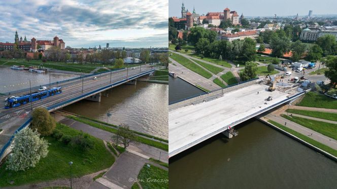 Remont mostu Grunwaldzkiego w Krakowie