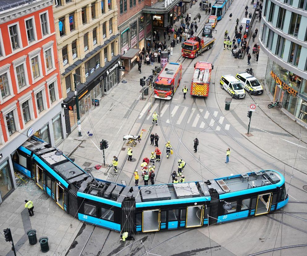 Tramwaj wjechał w sklep w Oslo