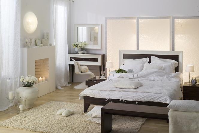 Zimowa sypialnia: aranżacja w kolorze białym