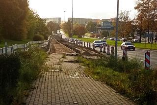 Rozkopany dojazd do sklepu IKEA w Szczecinie