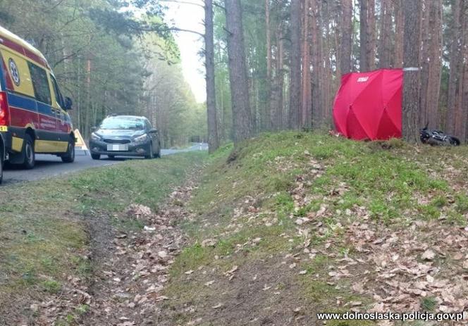 Dwaj motocykliści nie żyją. Jeden wjechał w pociąg, drugi w drzewo